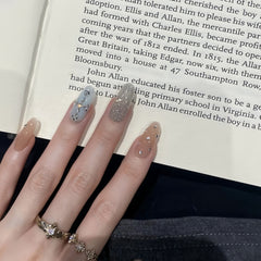 Pre-Order | Nude & Mint Rhinestone Mix Press-On Nails