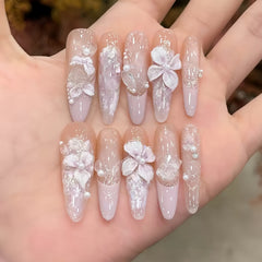 Floral French Press-On Nails