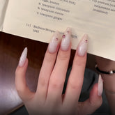 Nude Lace Almond & Coffin Press-On Nails