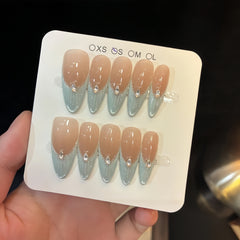 Minty Blue French Press-On Nails