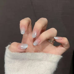 Pre-Order | Blue Ombre Almond Press-On Nails