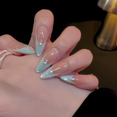 Minty Blue French Press-On Nails