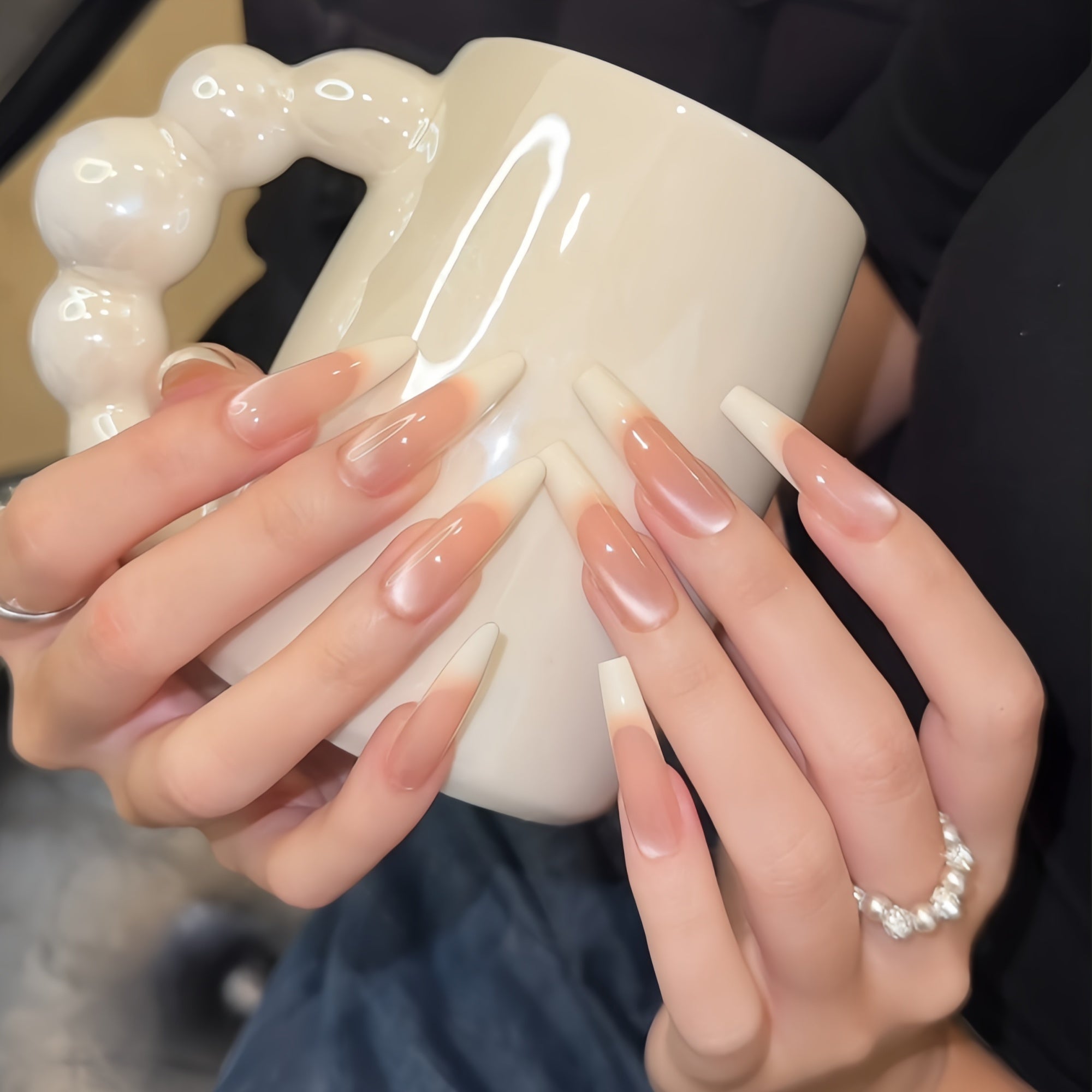 Nude Gradient French Press-On Nails