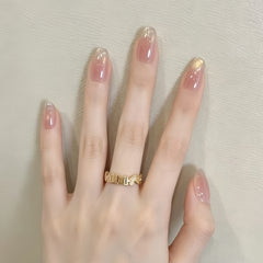 Champagne Gold Gradient Cat Eye Press-On Nails