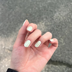 Mint Cream Short Press-On Nails