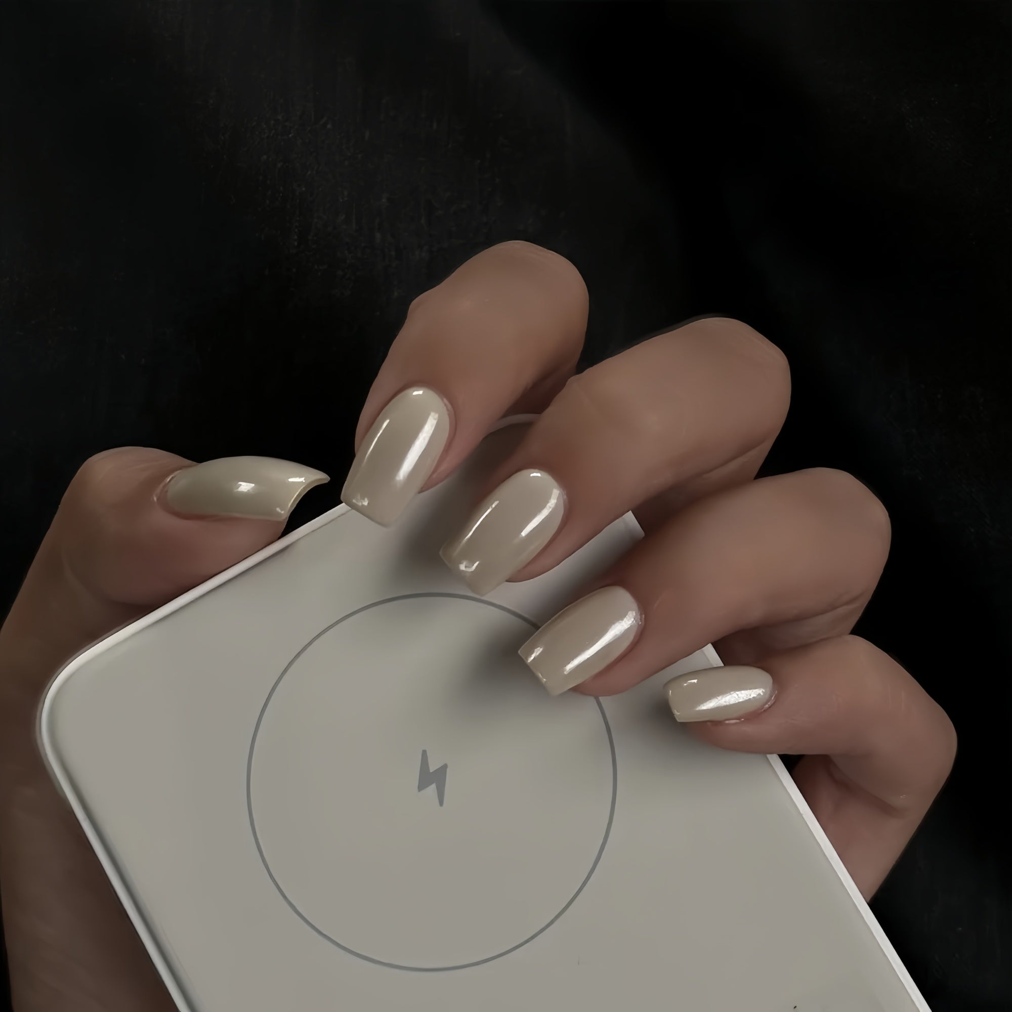 Milky White Short Press-On Nails