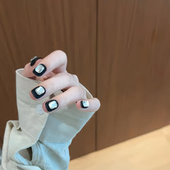 Pre-Order | Matte Black Crystal Press-On Nails