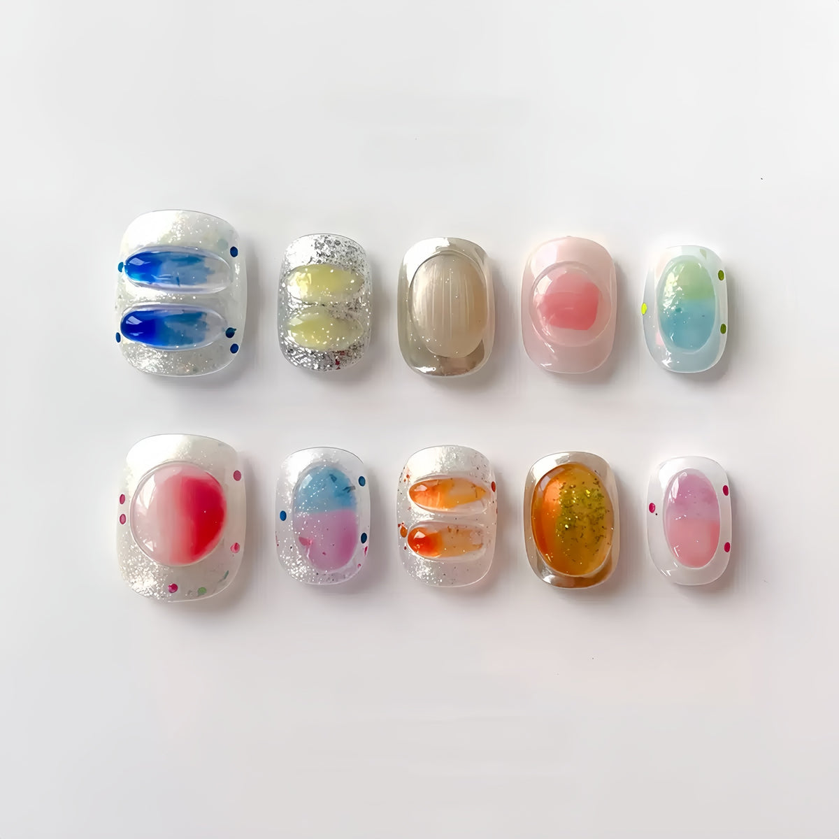Colorful Candy Press-On Nails