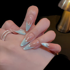 Minty Blue French Press-On Nails