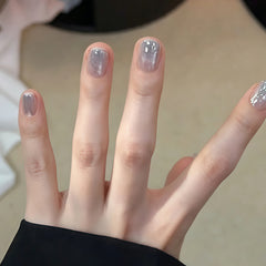 Nude Gradient Cat Eye Press-On Nails
