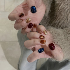Autumn Jewel Tone Mix & Match Press-On Nails