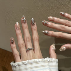 Nude Cross Flake Press-On Nails