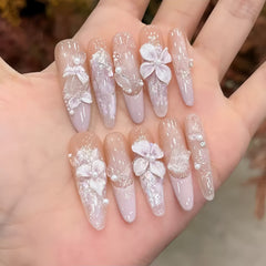 Floral French Press-On Nails