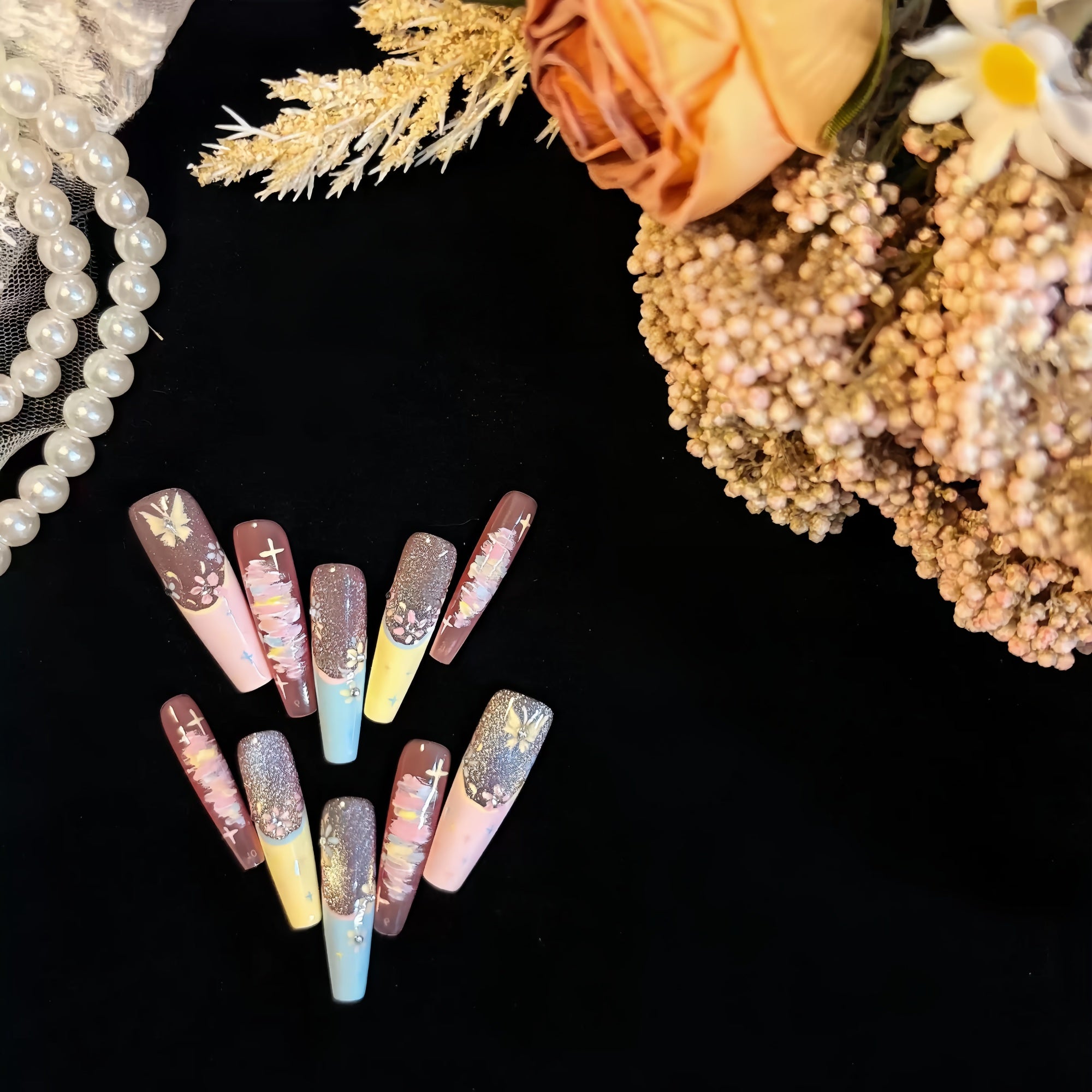Pastel Unicorn French Press-On Nails