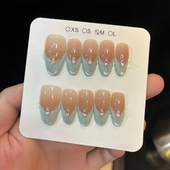 Minty Blue French Press-On Nails