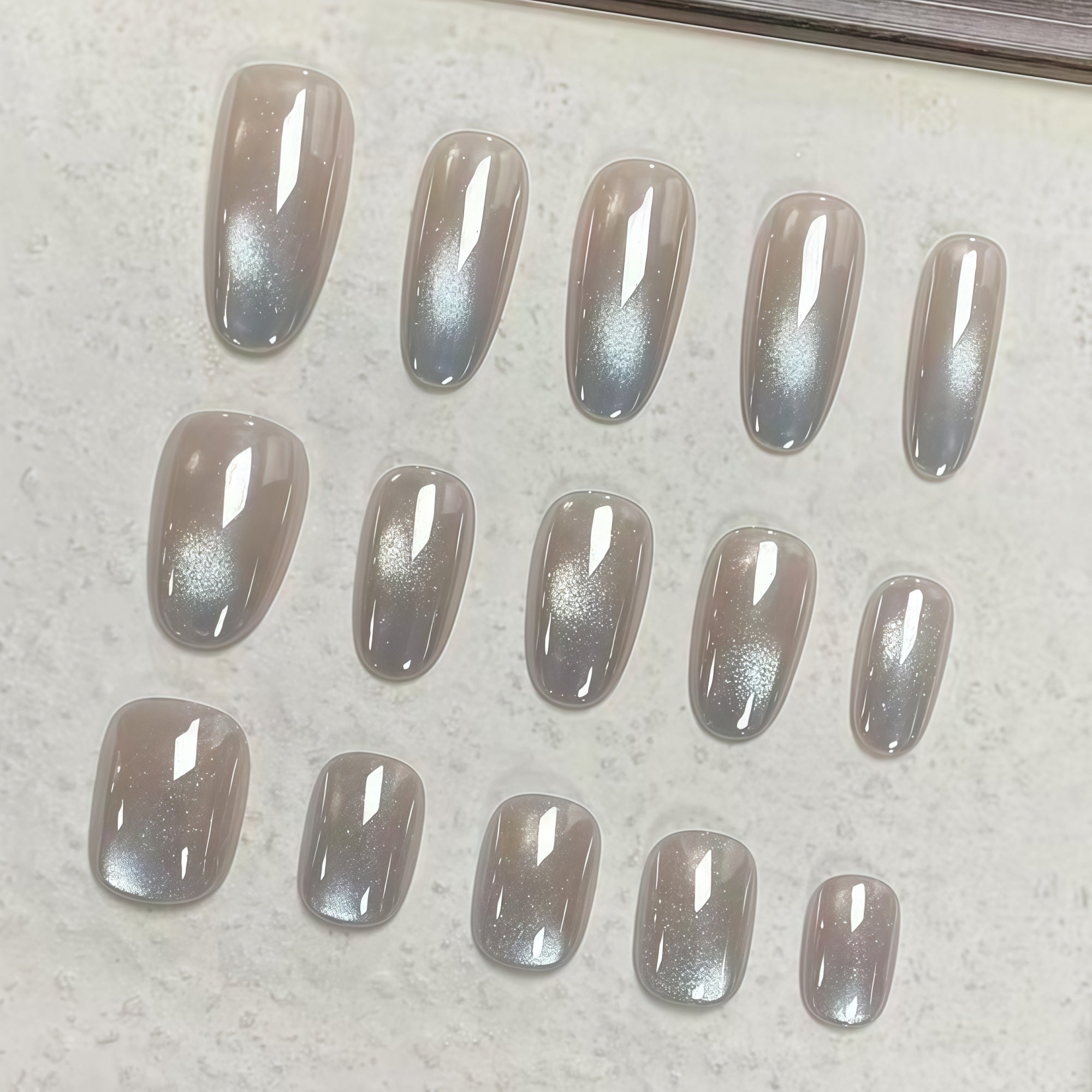 Nude Gradient Cat Eye Press-On Nails